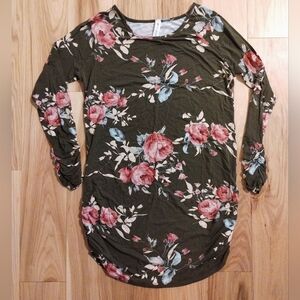 Vanilla Bay floral patterned long sleeve top women's size large